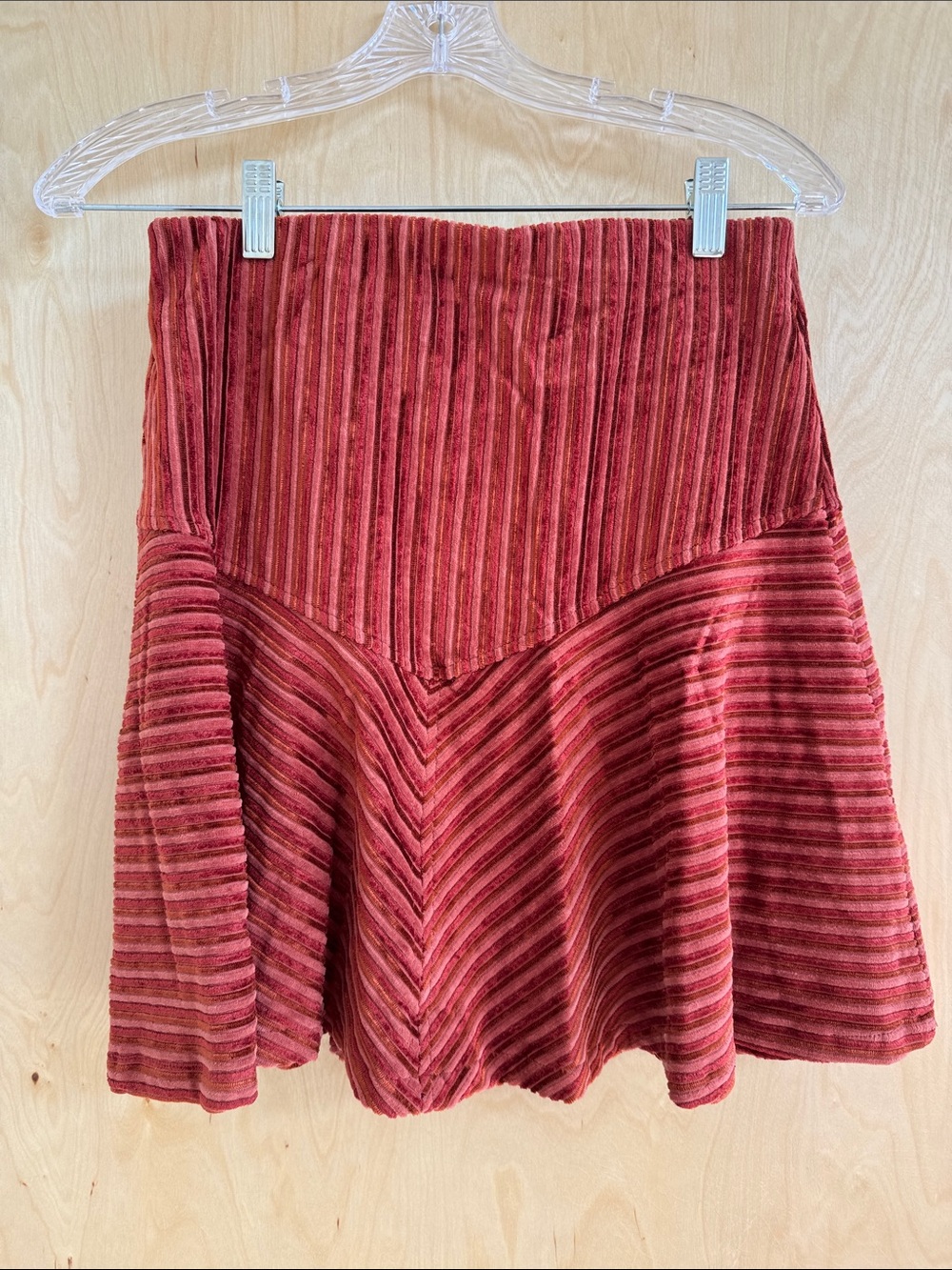 Free People Women’s Rust Corduroy A-Line Skirt Size Small